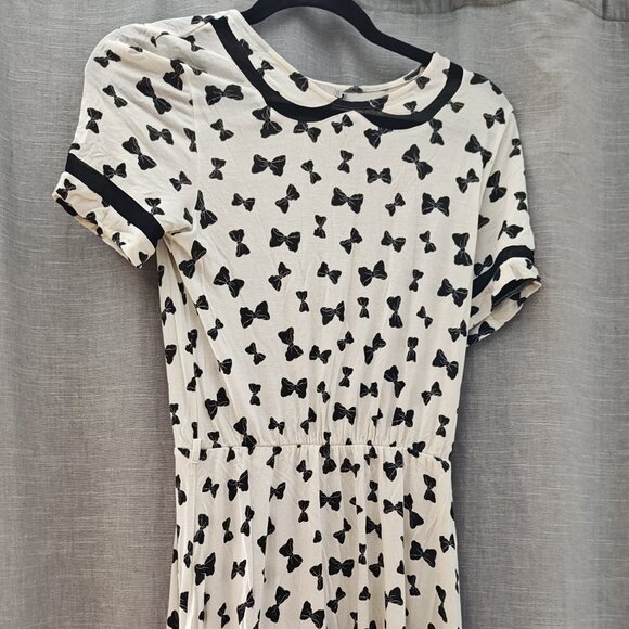 Asos bow print mini dress size 4 - Picture 1 of 3